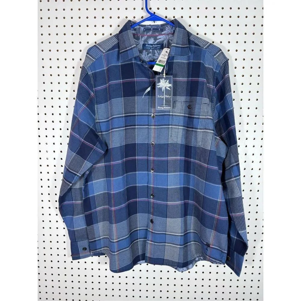 Tommy Bahama canyon beach flannel button down shirt size L